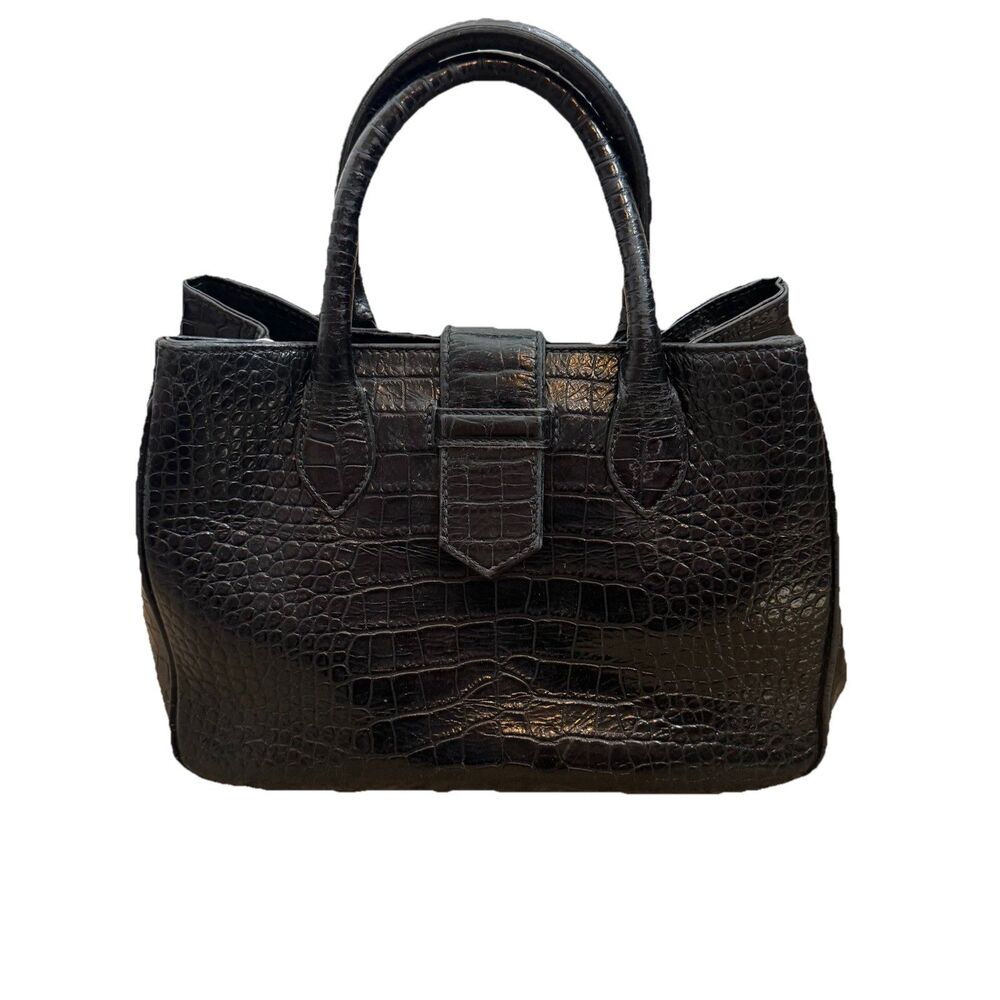 Silvano Biagini Black Leather Medium Purse Made in Italy Read Description
